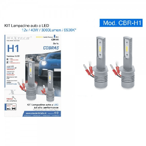 Maxtech-kit Bulbs Lamps Car Motorcycle Led H1 12v 40w 1500lm, Cold Light 6500k Cbr-h1 x 2 pieces