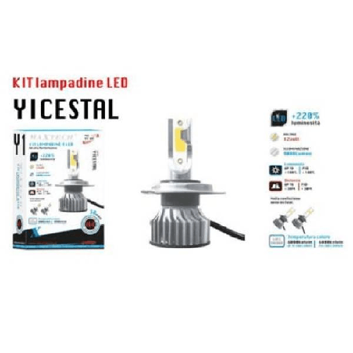 Maxtech-kit LED Car Bulbs H1 Maxtech Y1-h1 38 Watt Cold Light 6000k 12v 9000lm -