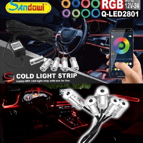 Andowl Decorative Smart Lighting RGB LED Strip Neon 12V Car