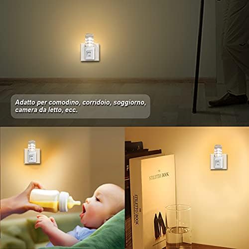 EXTRASTAR Retro Switch LED Night Light with Plug and Play for Children's Room, Living Room, Hallway, Bathroom, Kitchen, Stairs, Night Light, Cool White