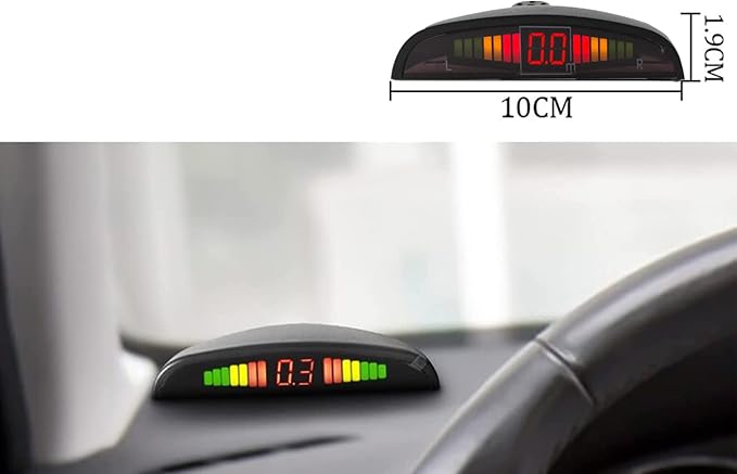 DRIWEI KIT 4 BLACK PARKING SENSORS LED DISPLAY ACOUSTIC BUZZER DR PCL-6082