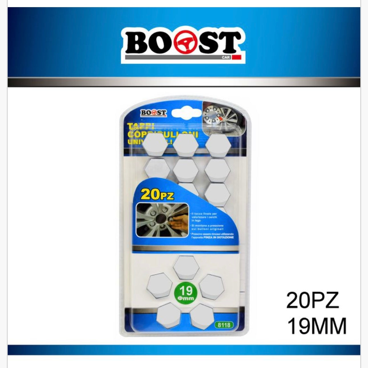 BOOST - universal bolt cover caps 19mm 12pcs