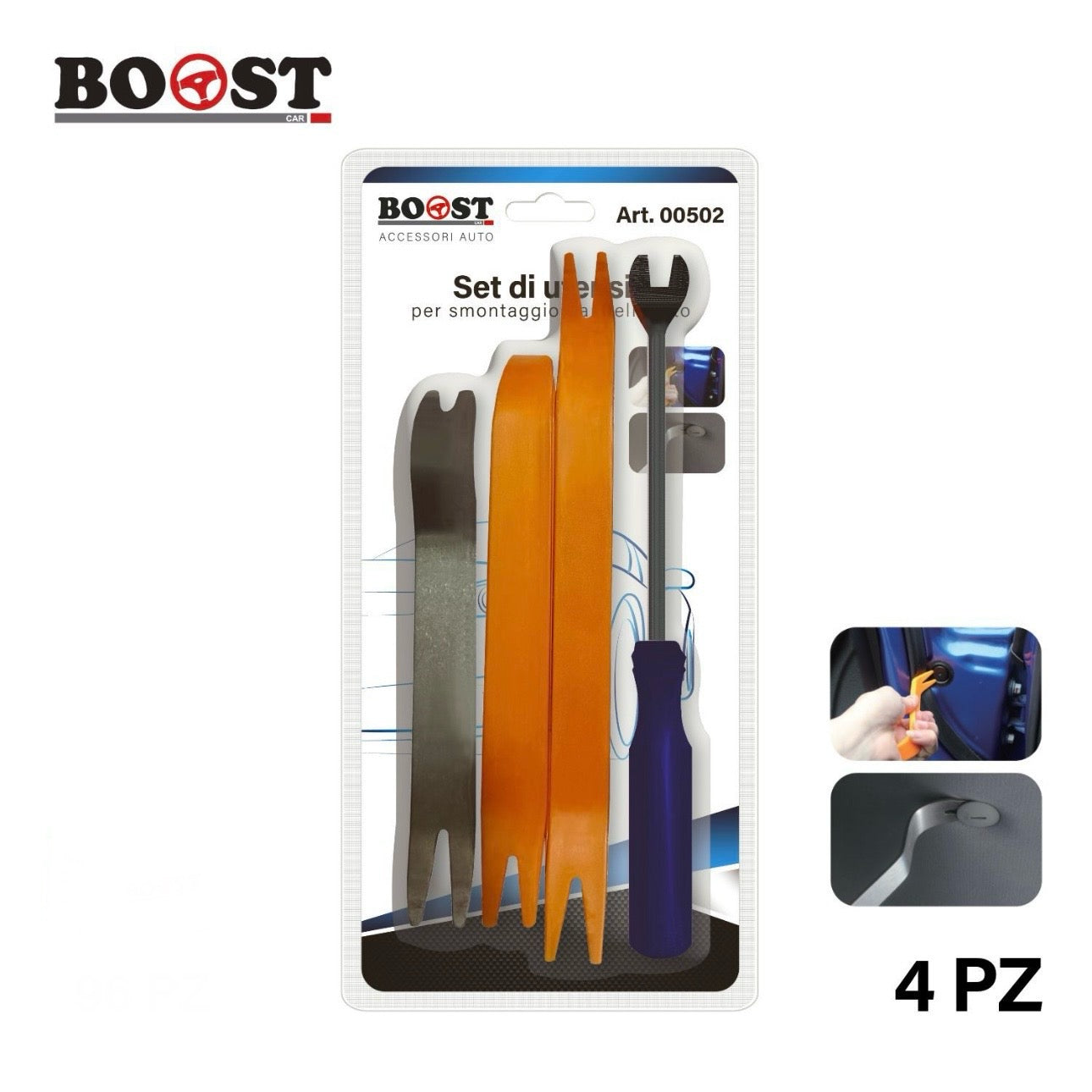 BOOST - 4-piece car panel disassembly tools set