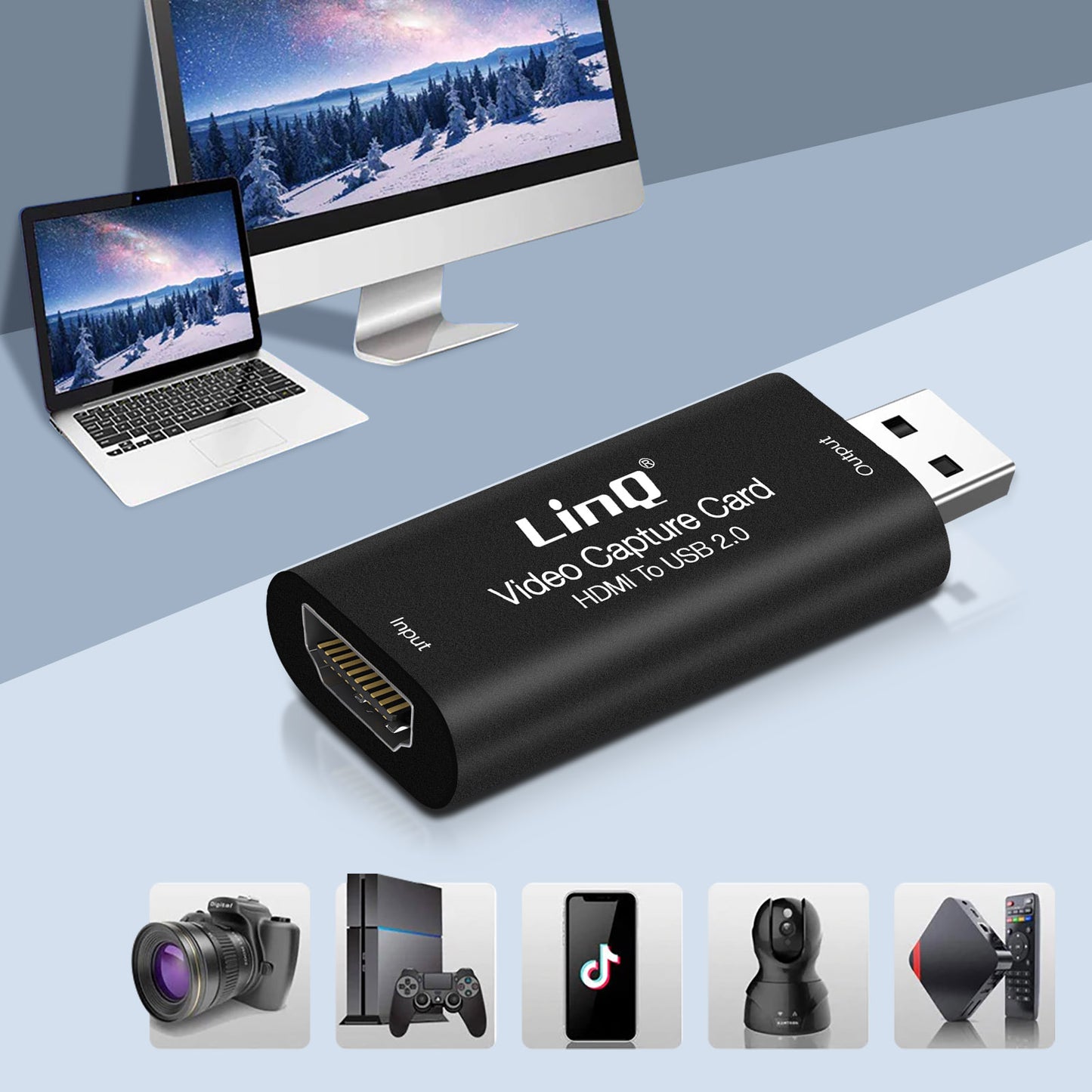 LINQ HDV80+ HDMI to USB Audio/Video Capture Card