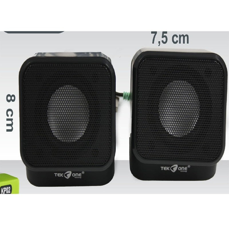 TEKONE KP02 Multimedia Audio Speakers USB PC 3Wx2 hsb
