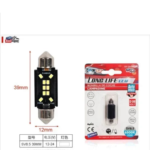 Led Ceiling Light SV8.5 Canbus 39mm 12-24v 1pc 2000459