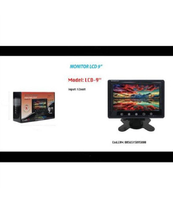 9 INCH LCD CAR CAMERA VIDEO SURVEILLANCE MONITOR 12V MAXTECH LCD-9"