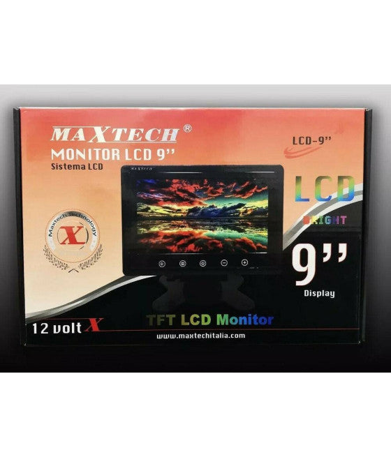 9 INCH LCD CAR CAMERA VIDEO SURVEILLANCE MONITOR 12V MAXTECH LCD-9"