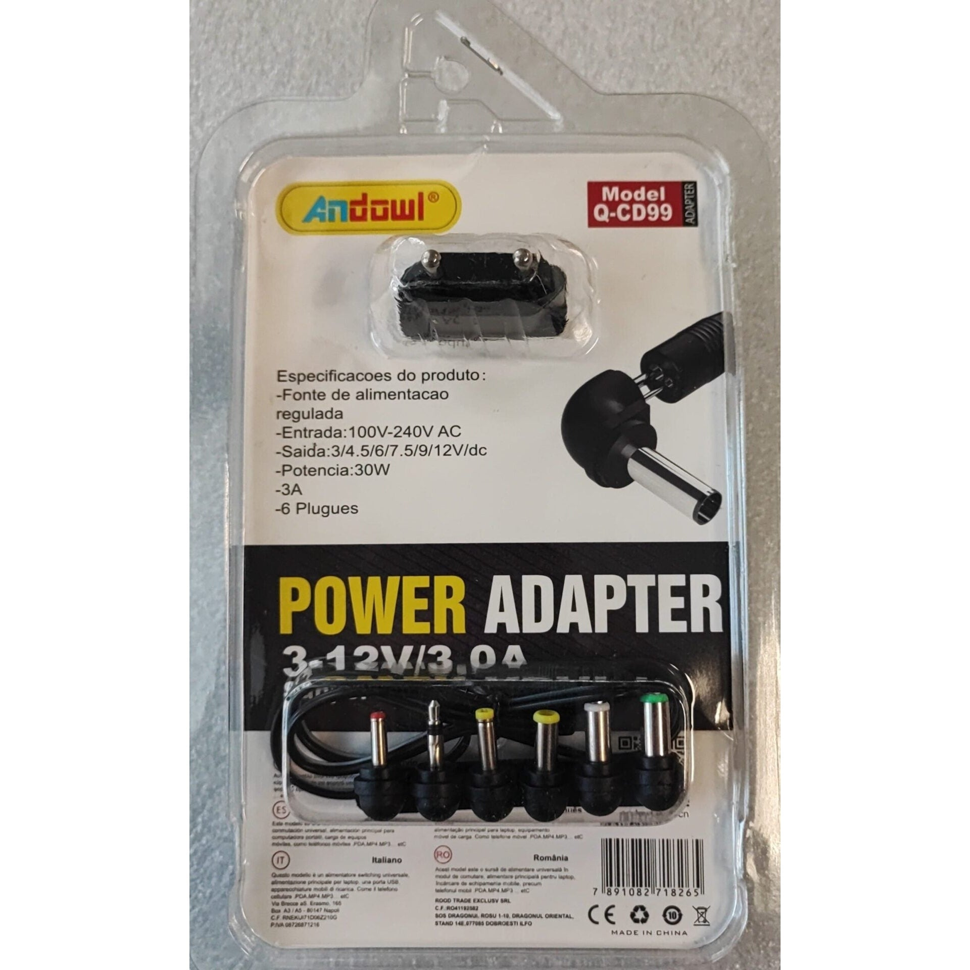 ANDOWL Q-CD99 - Power Adapter 3-12V / 3.0A