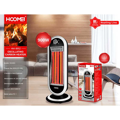 HOOMEI HM-8952 Thermostat Oscillating Carbon Heater 900W