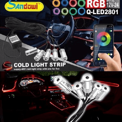 Andowl Decorative Smart Lighting RGB LED Strip Neon 12V Car
