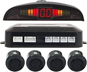 DRIWEI KIT 4 BLACK PARKING SENSORS LED DISPLAY ACOUSTIC BUZZER DR PCL-6082