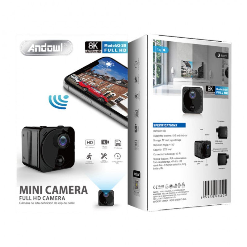 ANDOWL Q-S9 - Mini Camera, Full HD Camera