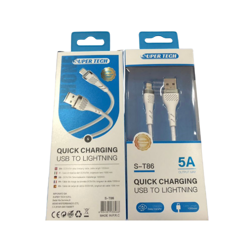 SUPER TECH - Cable Super Charger & Data transfer, 5A, USB - LIGHTNING IPHONE