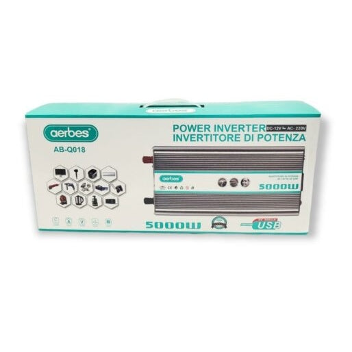 AERBES - Power Inverter 12v DC to AC 3000W-5000W