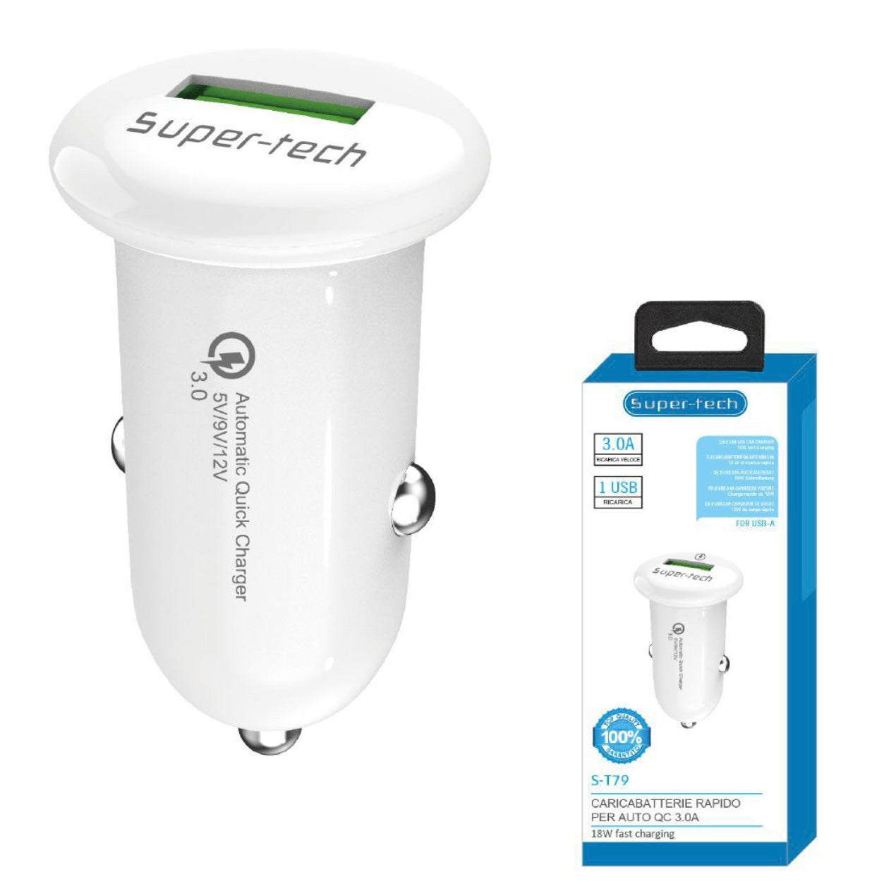 SUPER TECH - Car Charger 18W