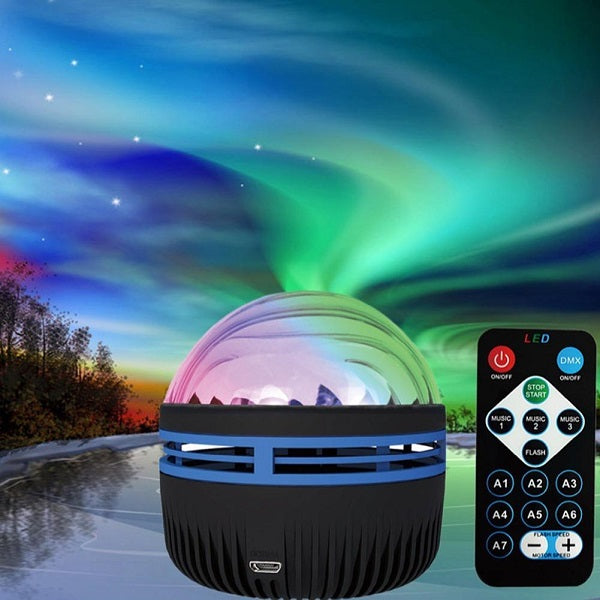 Wolulu AS-50302 LED Projection Sphere Wave Magic Ball Light with Remote Control