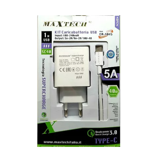 Charger and Cable for Mobile Super Charge, Type C, 5A 40W Super Fast