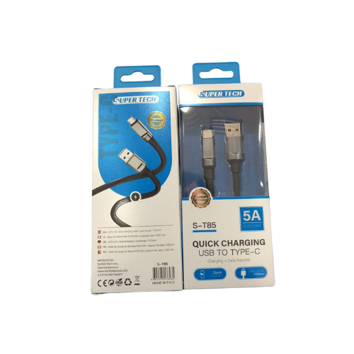 SUPER TECH - Cable Super Charger & Data transfer, 5A, USB - TYPE C