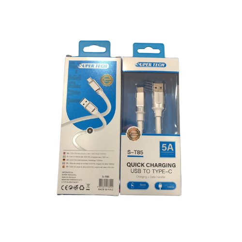 SUPER TECH - Cable Super Charger & Data transfer, 5A, USB - TYPE C