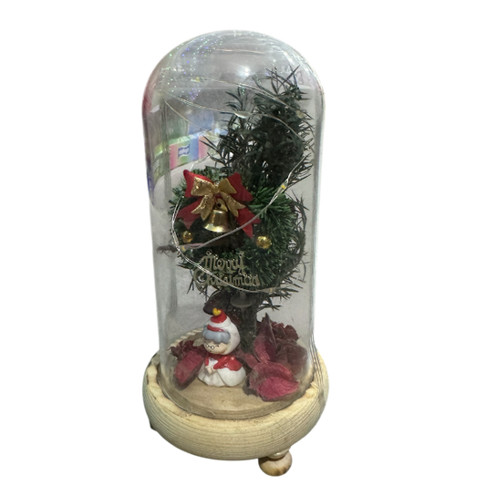 Christmas Decoration with Light, Glass Cover