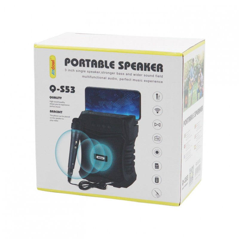 ANDOWL Q-S53 PORTABLE SPEAKER WITH MICROPHONE