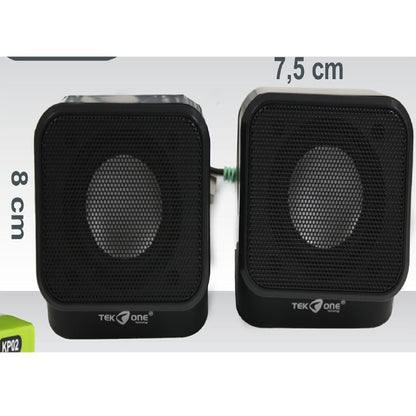 TEKONE KP02 Multimedia Audio Speakers USB PC 3Wx2 hsb