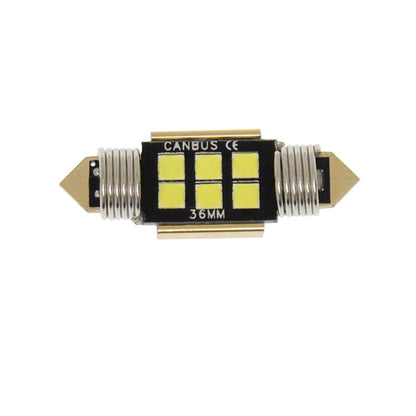 C5W LED ceiling light bulb 36mm 12V Canbus 6 SMD cool white 6500K 2 Pieces