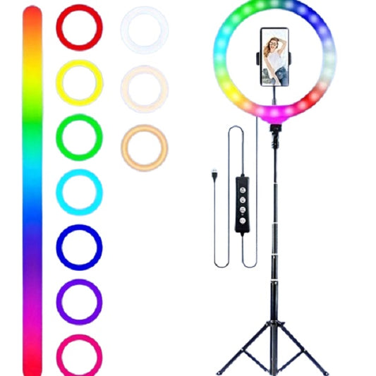 Wolulu AS-32722 12″ RGB Soft Ring Light With 2.1m Stand