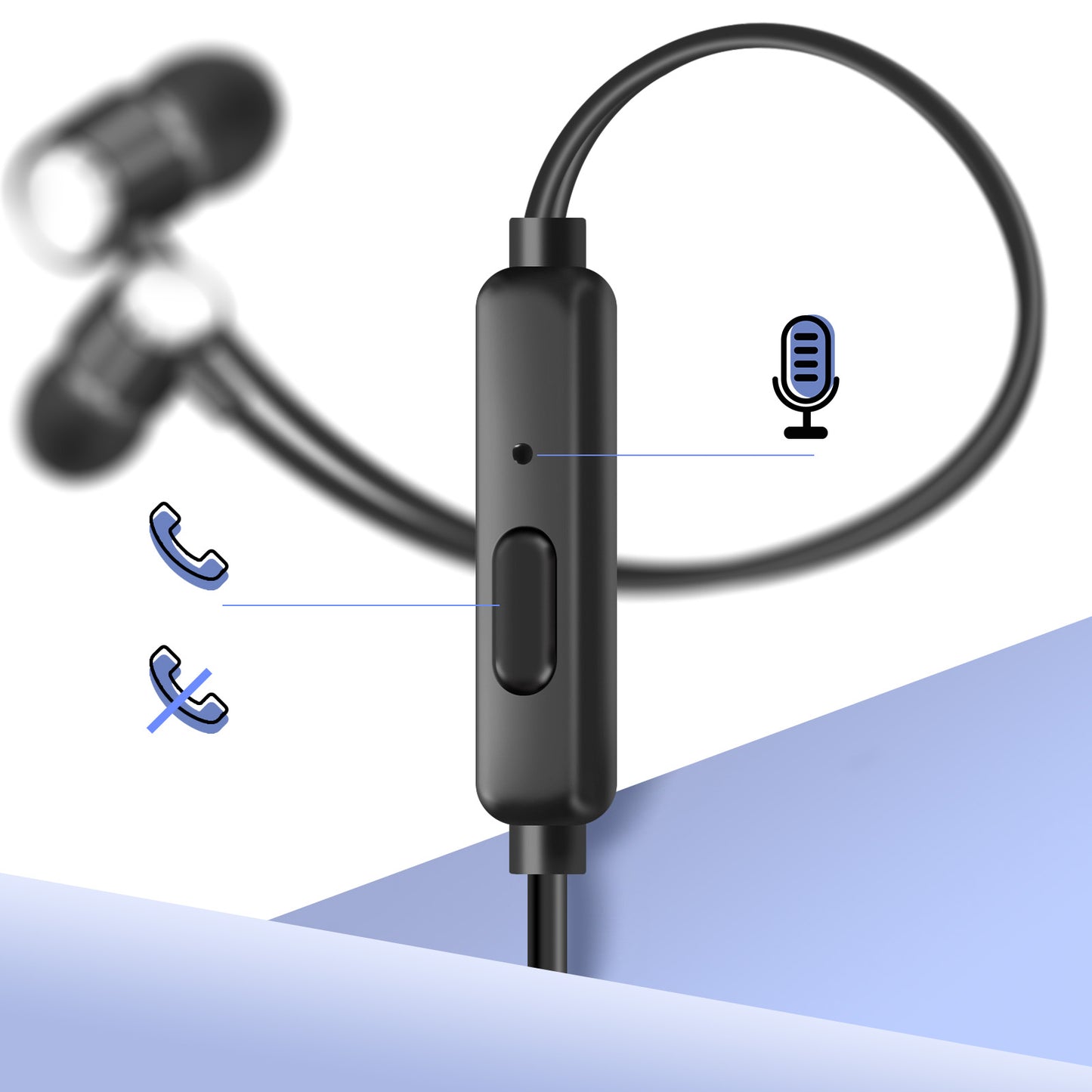 LINQ - E3.5mm In-Ear Earphones with Microphone Black