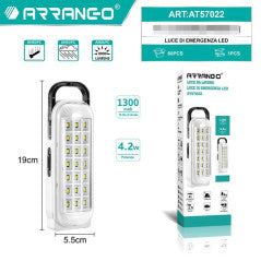 ARRANGO AT57022 Rechargeable LED Emergency Lamp