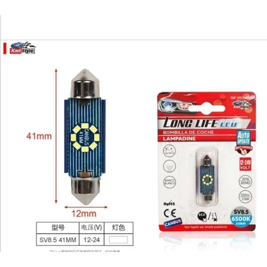 Led Ceiling Light SV8.5 Canbus 41mm 12-24v 1pc 2000464