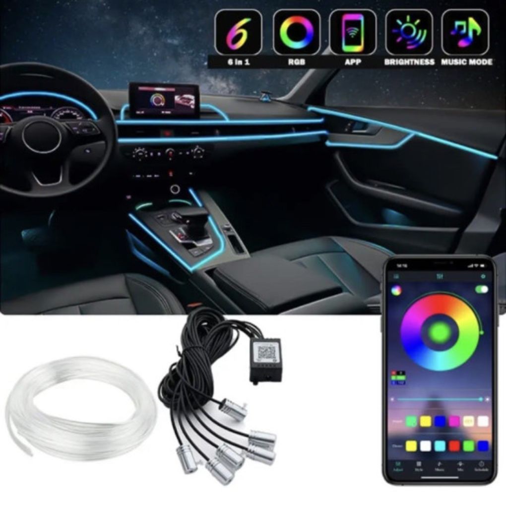 ANDOWL - Decorative Smart Lighting RGB LED Strip Neon 12V Car