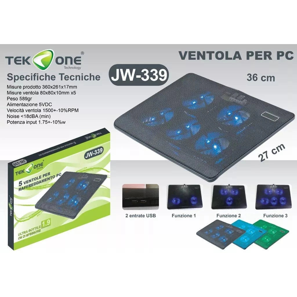 TEKONE JW-339 Notebook Cooling Stand with 2 USB Ports