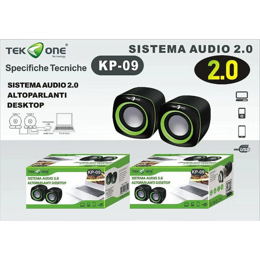 TeKone KP-09 Multimedia Speakers 2.0 USB PC hsb