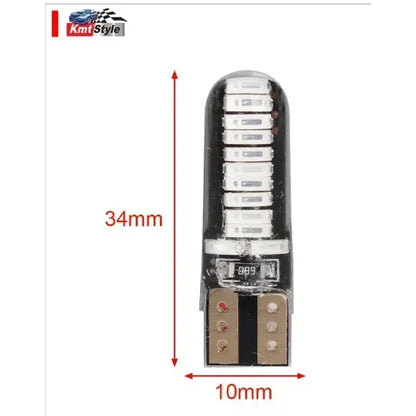 Set of Side Indicator-Dial-License Plate-Door Lamps LED T10 4014 1.2W 12V Blue 2000430