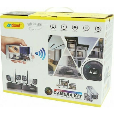 ANDOWL Q-S4i - Integrated CCTV System with 4 Cameras 1080p